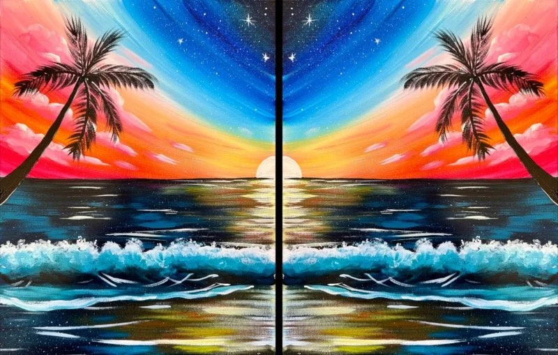 NEW!! Paint &amp; Sip @ Benne's by Peninsula Grill: Twilight Tides ($40pp)