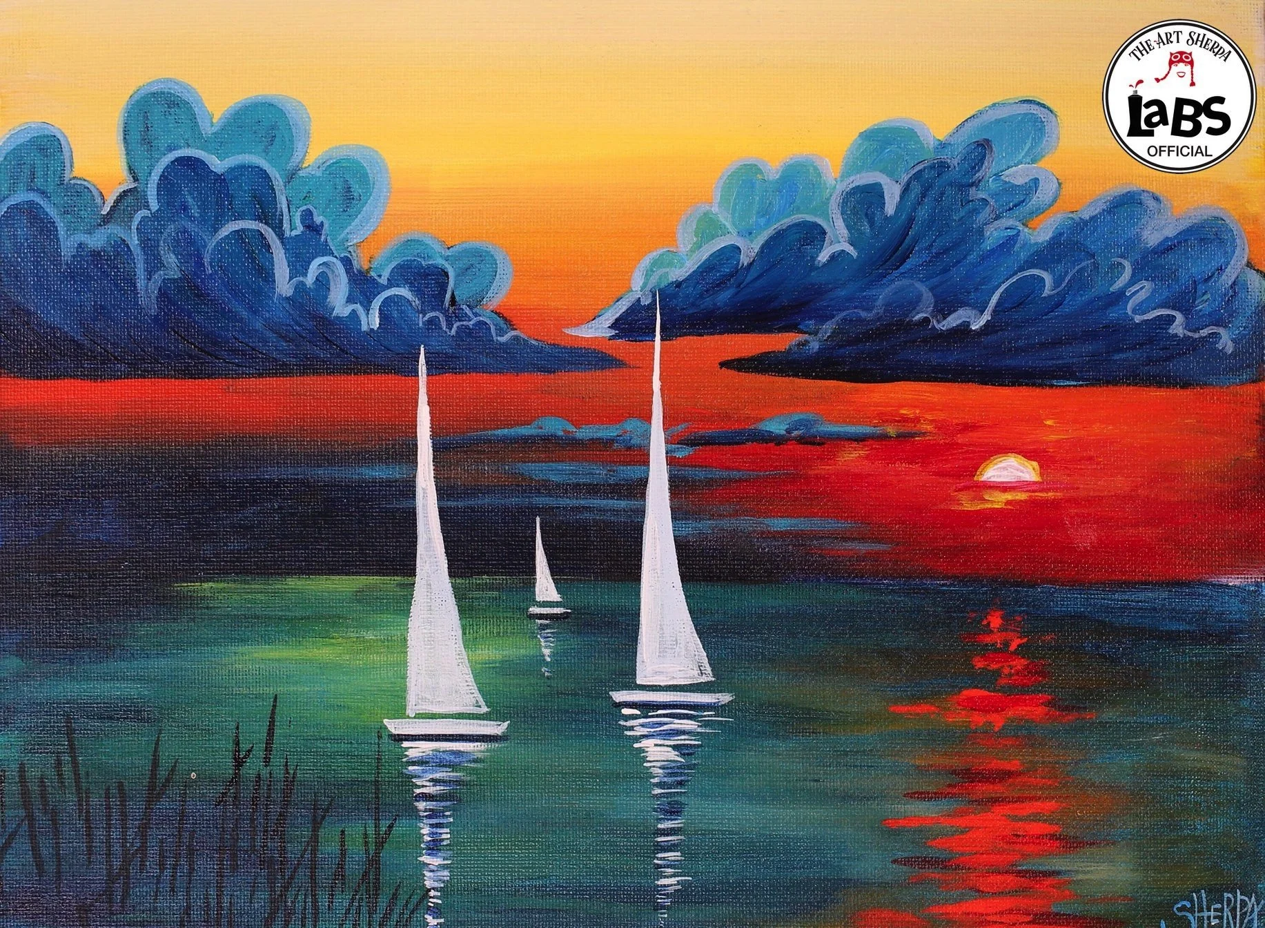 NEW!! Paint &amp; Sip @ West Ashley Nutrition: Sailboat Sunset