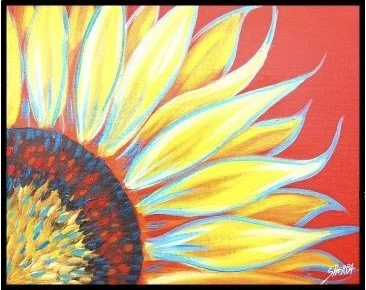 Paint &amp; Sip @ Dashi Wine Bar and Emporium: Happy Sunflower