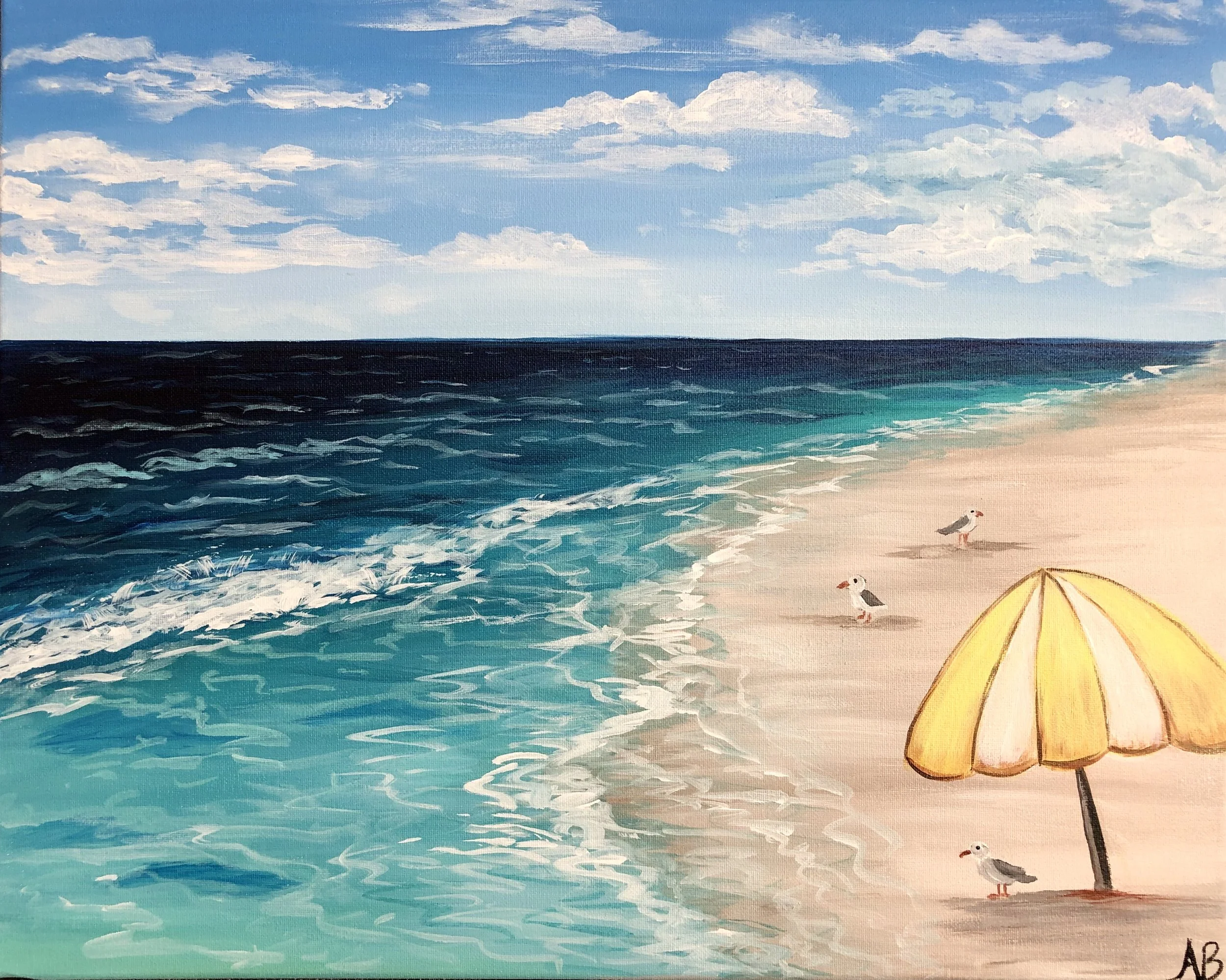 NEW!! Paint &amp; Sip @ West Ashley Nutrition: Seagull Beach
