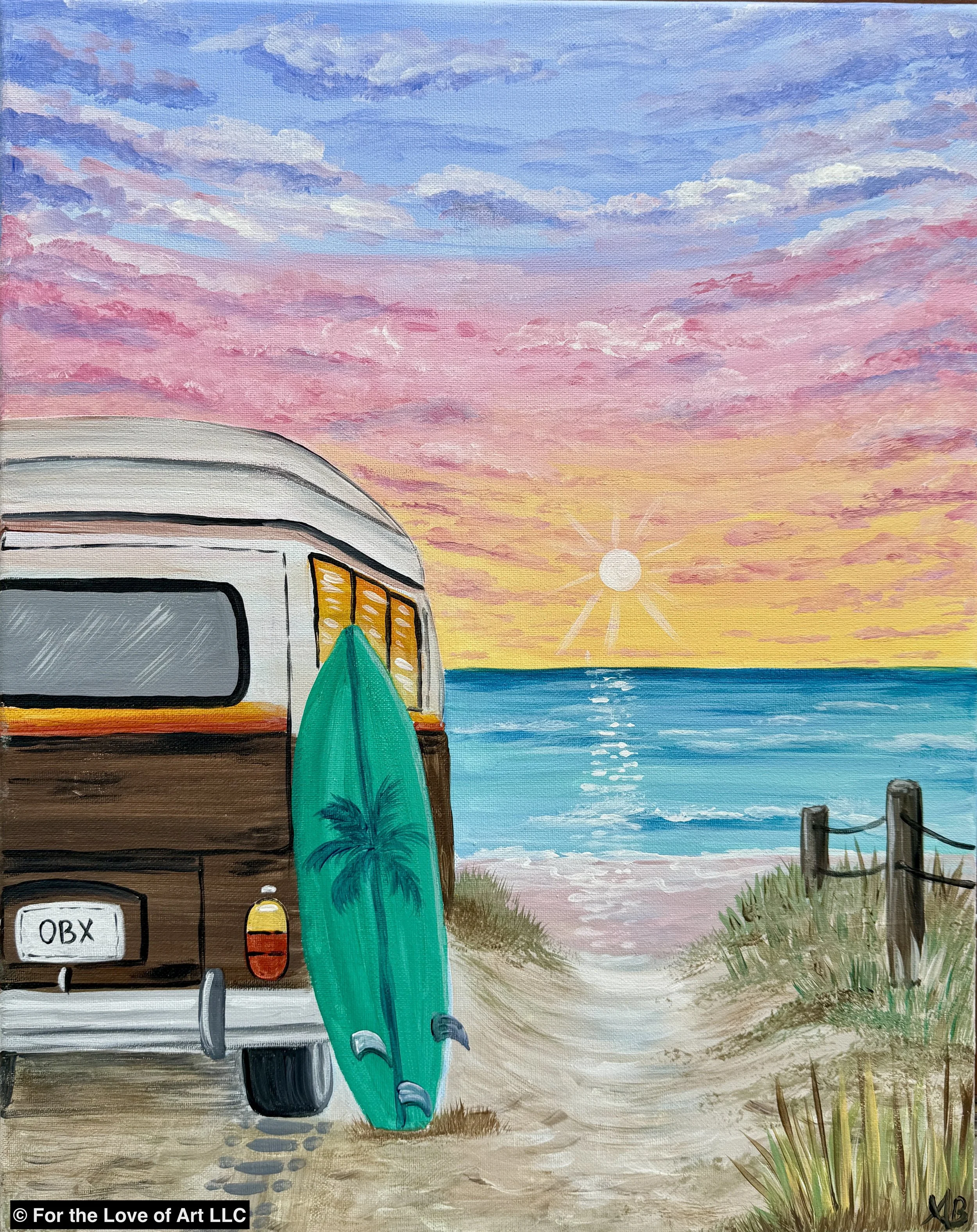 New Time! Paint &amp; Sip Event @ West Ashley Nutrition: OBX (Pre-stenciled)
