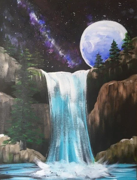 Paint &amp; Sip @ Tideland Brewing: Galaxy Falls