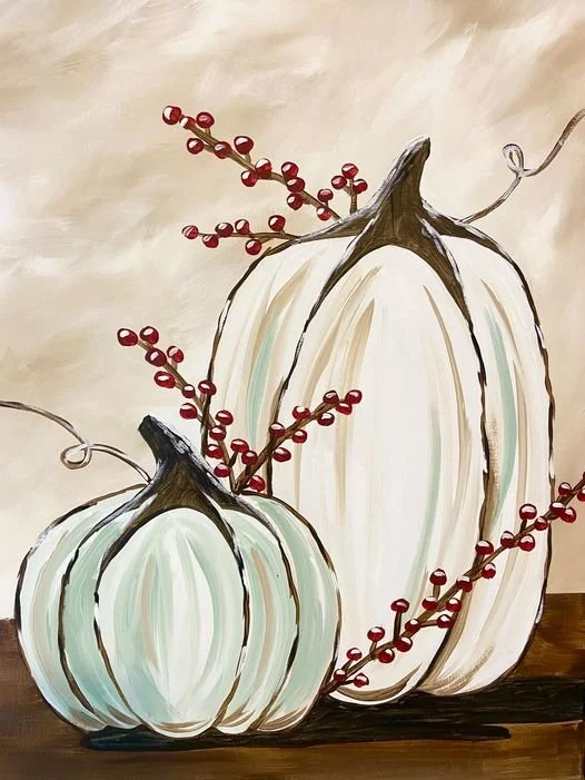Paint &amp; Sip Event @ West Ashley Nutrition: Pumpkin Berries (No experience needed)