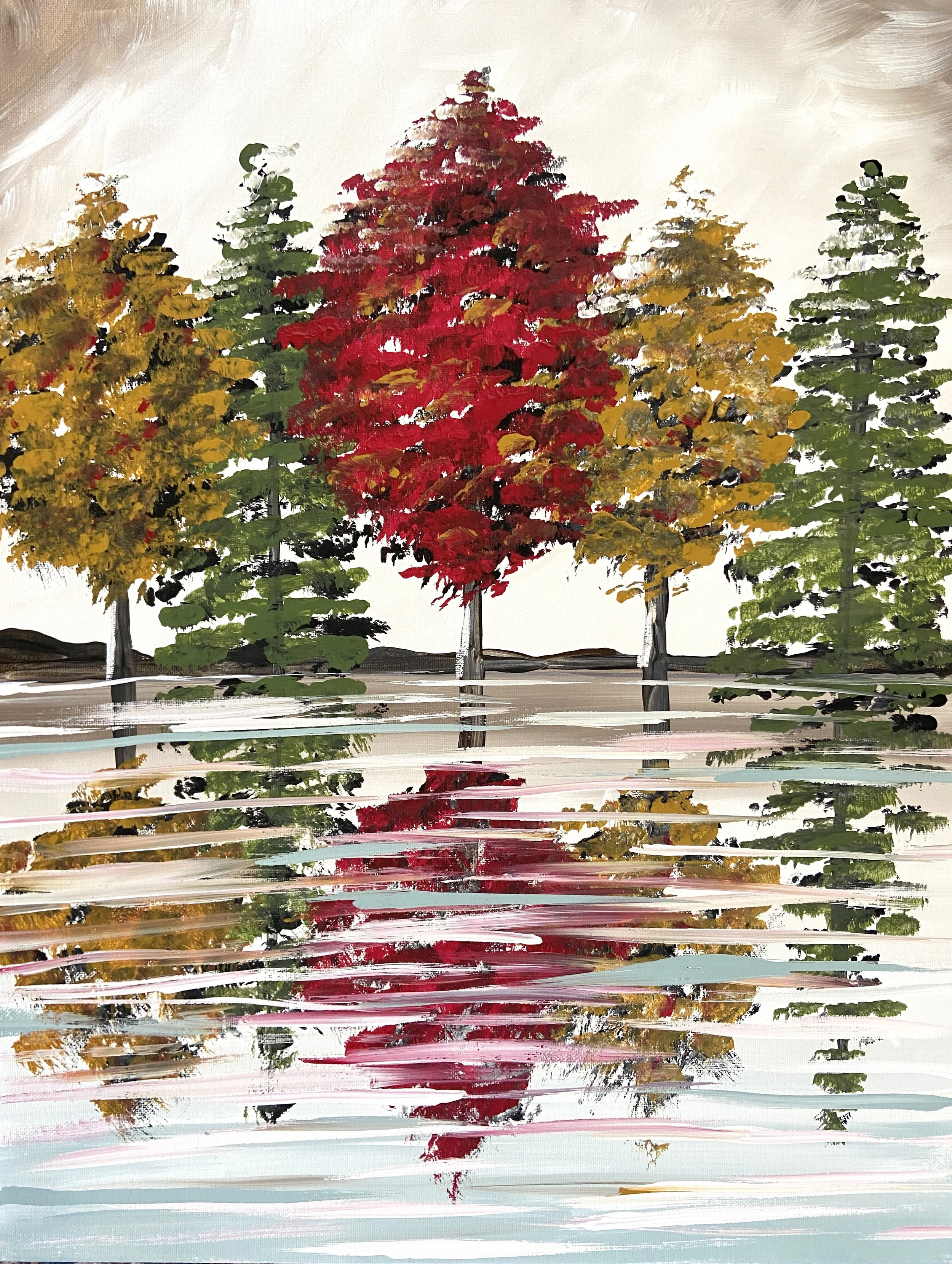 Paint &amp; Sip @ Tideland Brewing: Fall Reflections (No experience needed!)