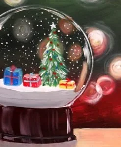 Paint &amp; Sip @ Dashi Wine Bar and Emporium: Snow Globe