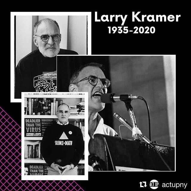 Without his scream, none of this would be possible. Rest in power #larrykramer #Repost @actupny
・・・
In March 1987, Larry Kramer was invited to speak at The Lesbian and Gay Community Center, known today as simply just The Center. Dissatisfied with GMHC, an organization he co-founded, Kramer used his platform to speak as a call to action to start a new organization devoted to direct political action to fight AIDS and two days later ACT UP was formed. 
We&rsquo;re sadder to learn that we lost Larry Kramer today. For many people Larry Was a playwright they like to read, an activist they studied, or a gay icon they admired. For us he was our comrade, our friend, our brother. Today is a sad day for many and our hearts go out to Larry&rsquo;s husband David as well as every single person who has been touched by Larry and the work that he dedicated his life to. 
Rest in power friend. We will keep honoring your name and spirit with action. 
ACT UP. FIGHT BACK. END AIDS.