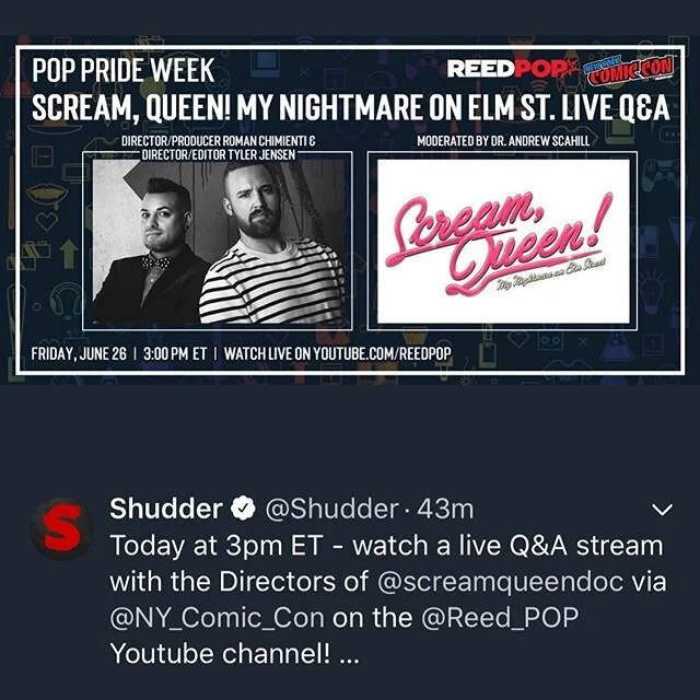 Check us on @reedpop youtube page LIVE AT 3pm EST.