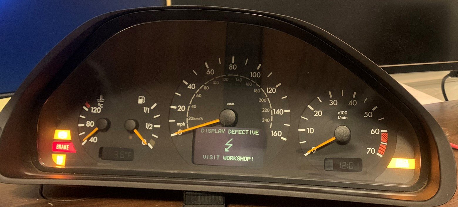 Mercedes Instrument Cluster Failure Symptoms (W210/W208 E-Class and CLK)