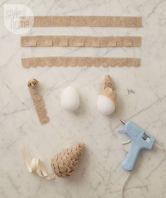 Style at Home: DIY PROJECT: FELT PINECONES