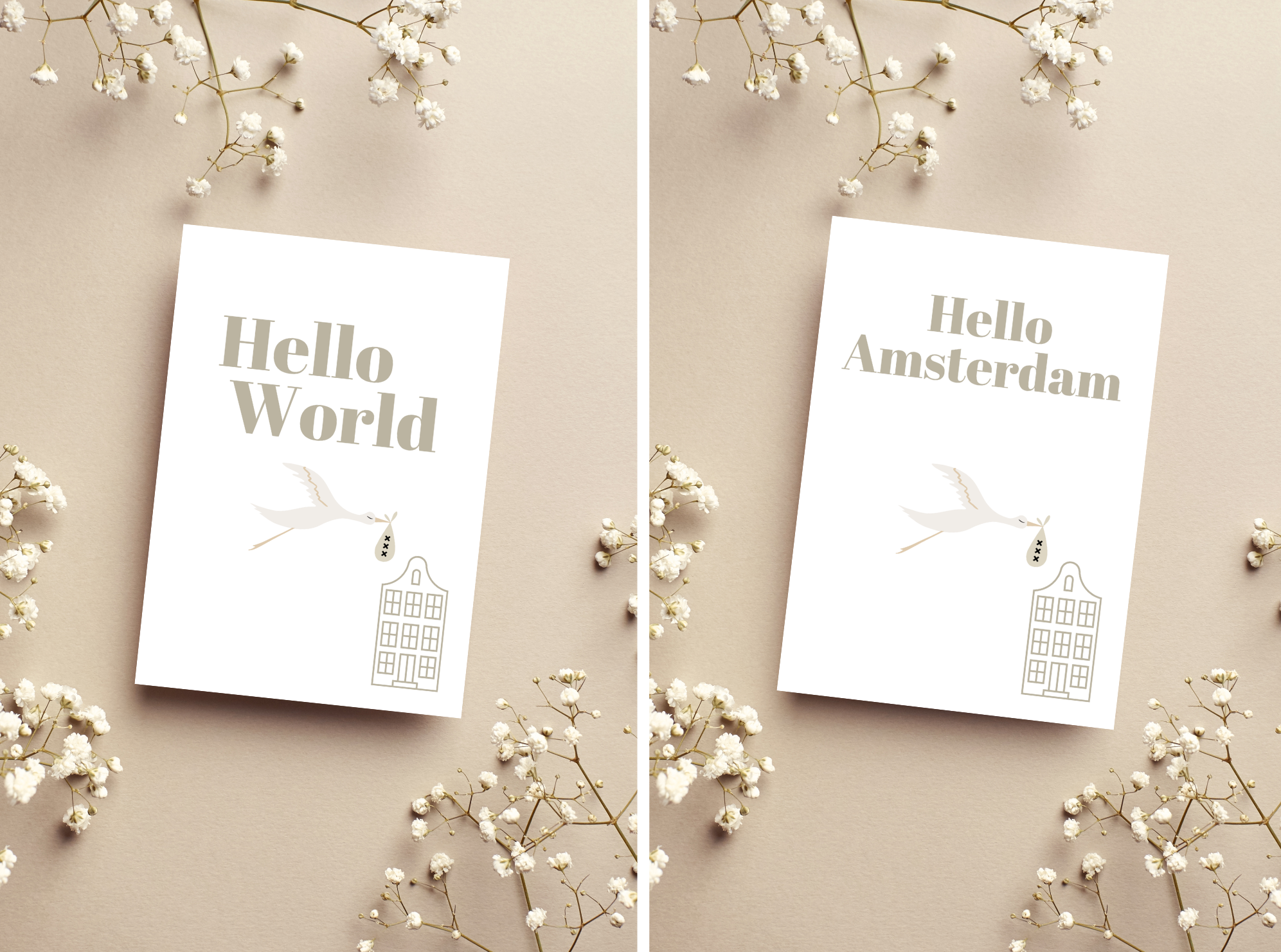 Mijlpaal kaarten baby Amsterdam