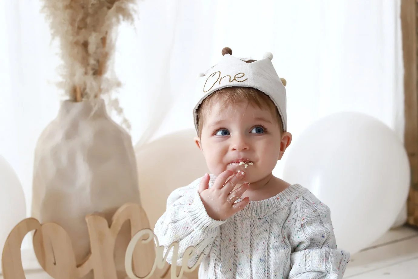 Cake smash taart eerste verjaardag fotoshoot