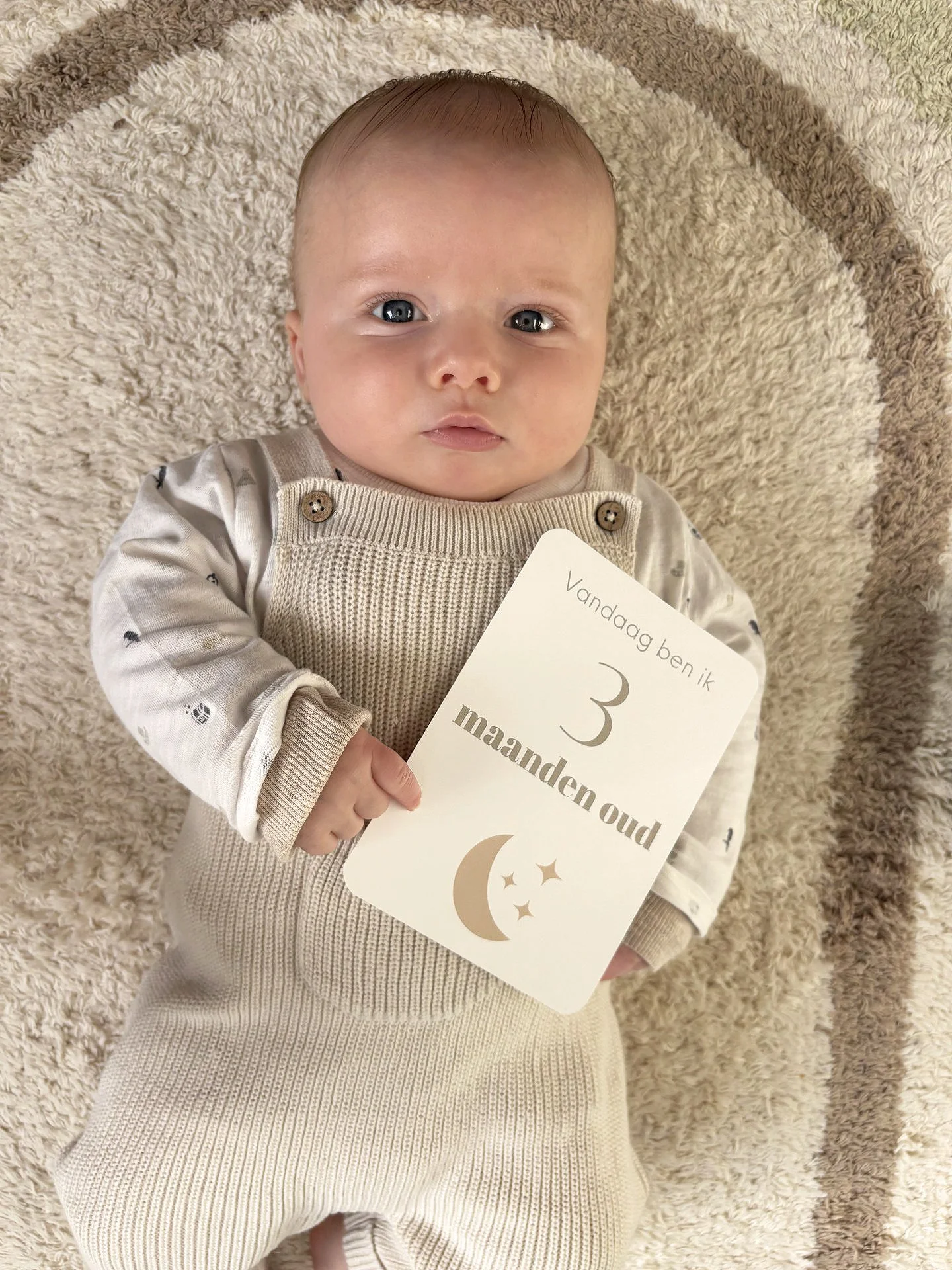 Baby milestone kaarten neutraal beige