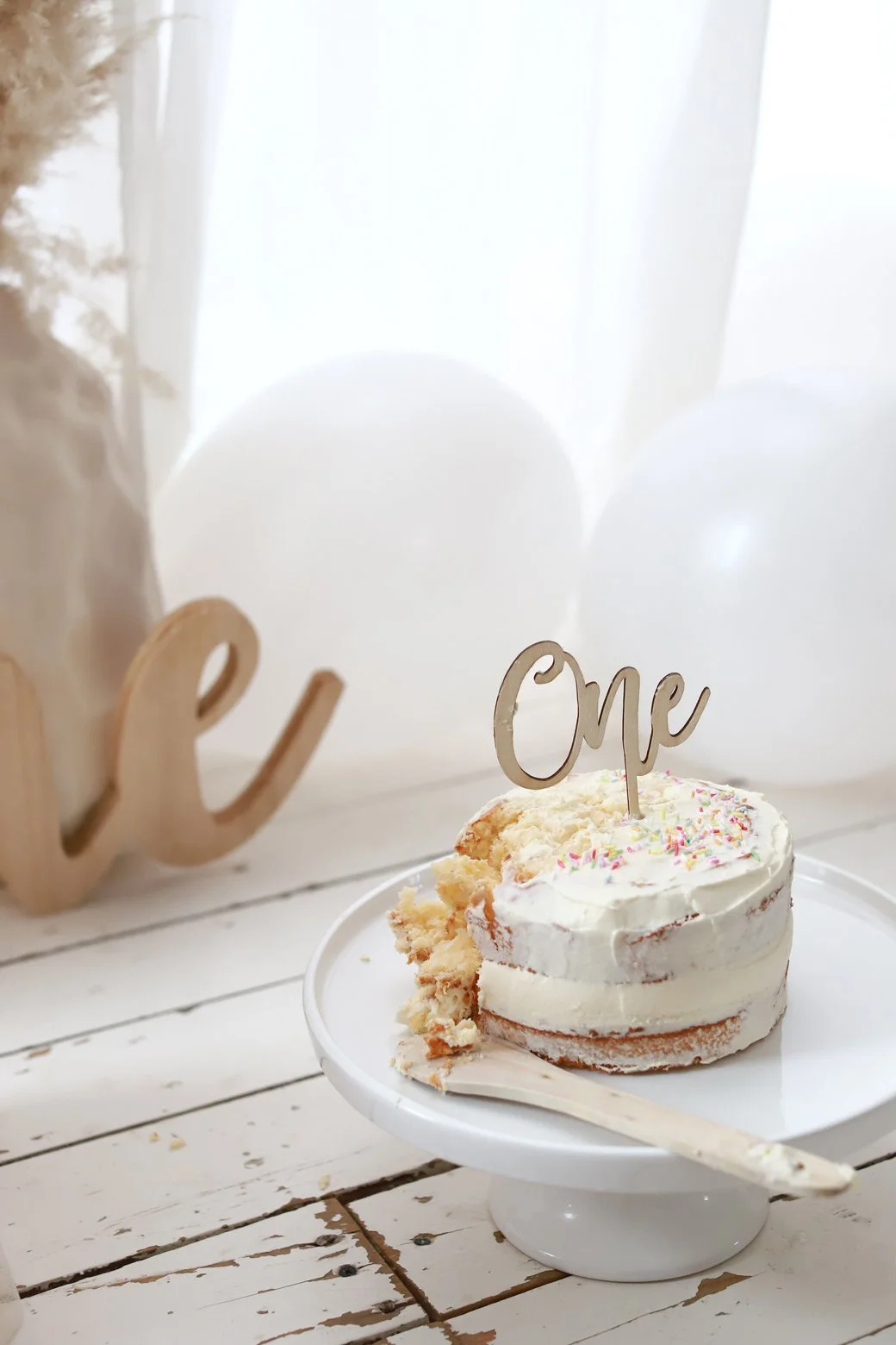 Cake smash taart eerste verjaardag fotoshoot