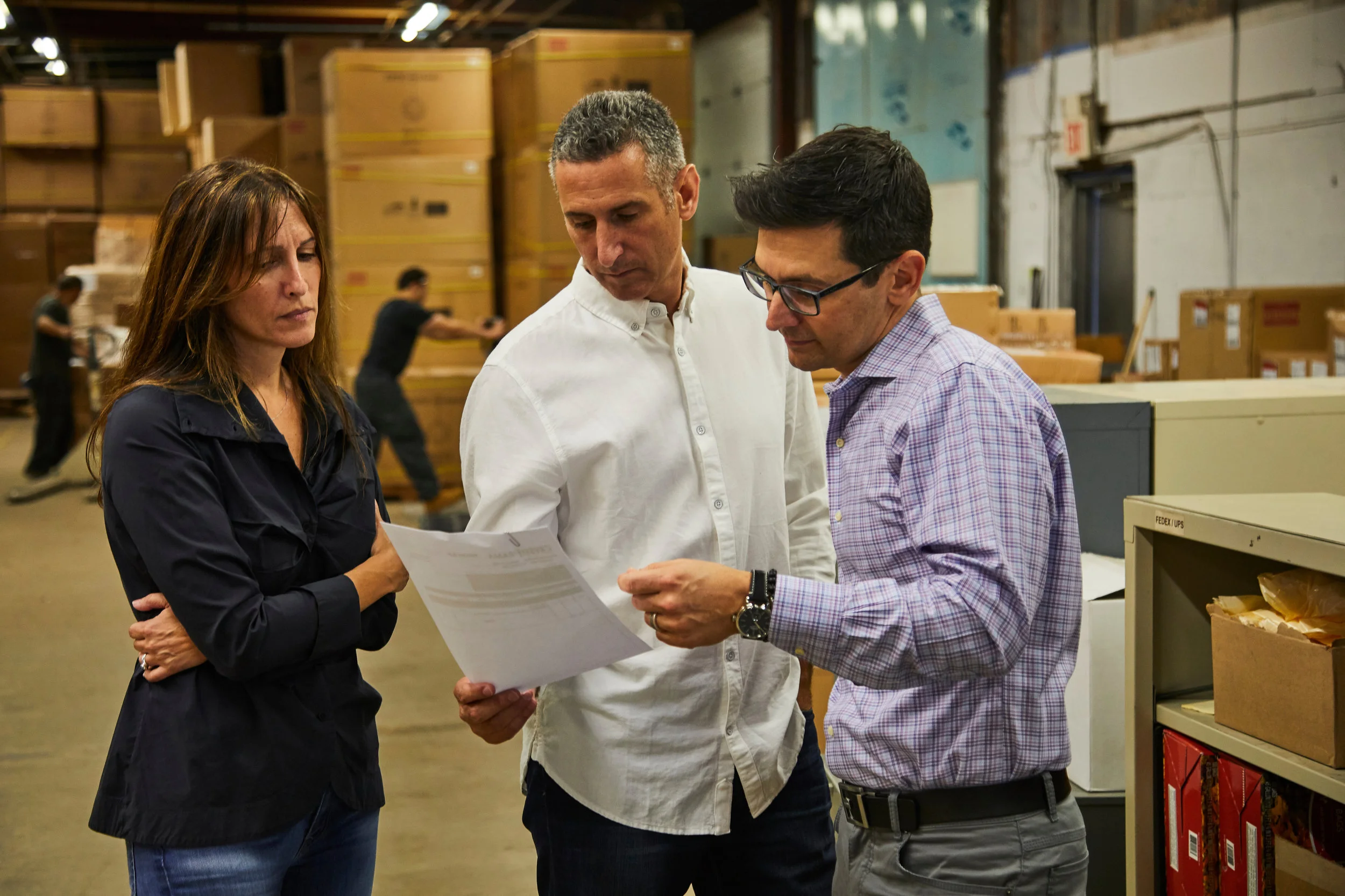 Nancy, Brad & Ryan hard at work
