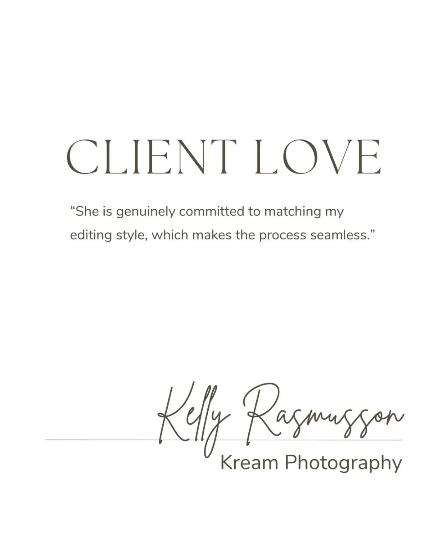 Committed to matching your editing style so the partnership feels effortless. www.trueedits.com

📷 @kreamphoto