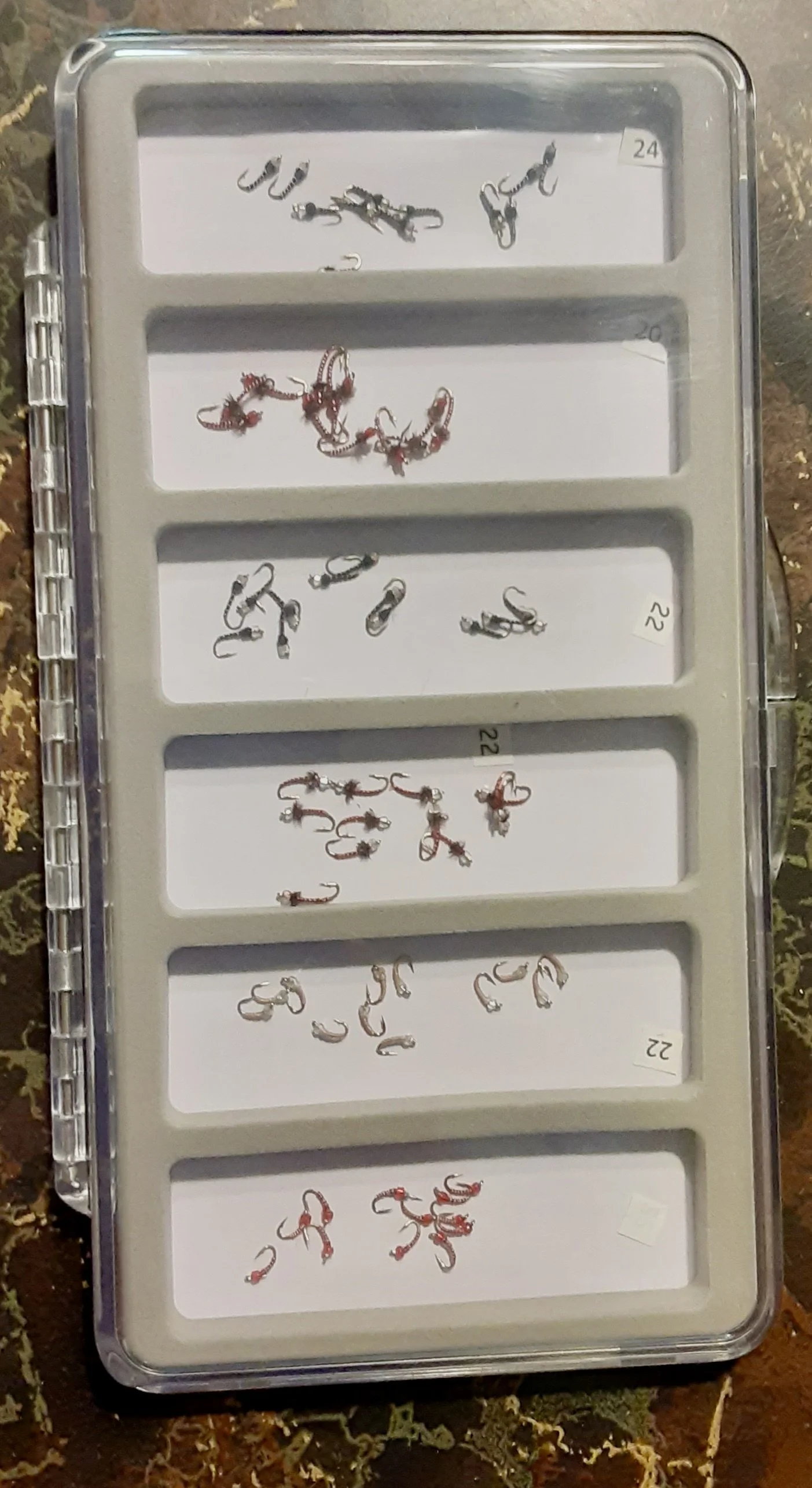 #018 • 1 FLY BOX WITH FLIES TIED BY RICHARD PILATZKE