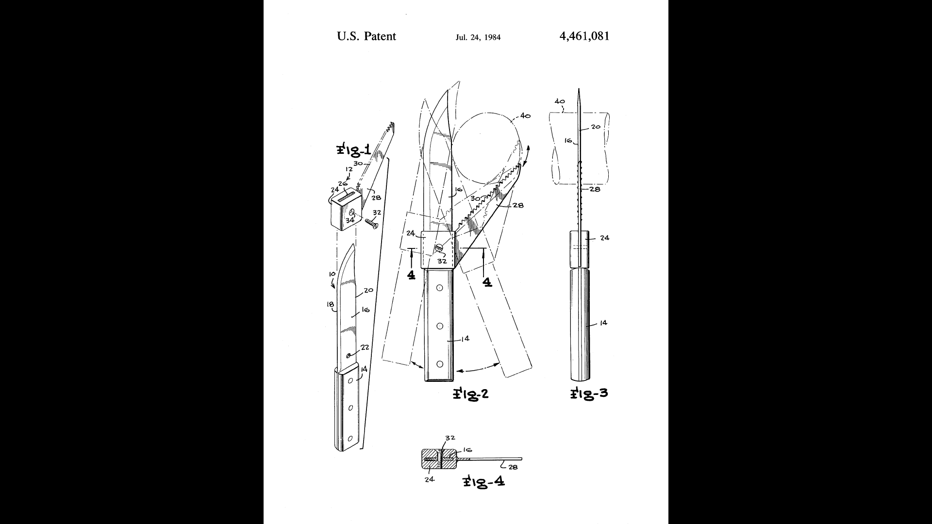 Tom Gaskins Patent No. 4,461,081