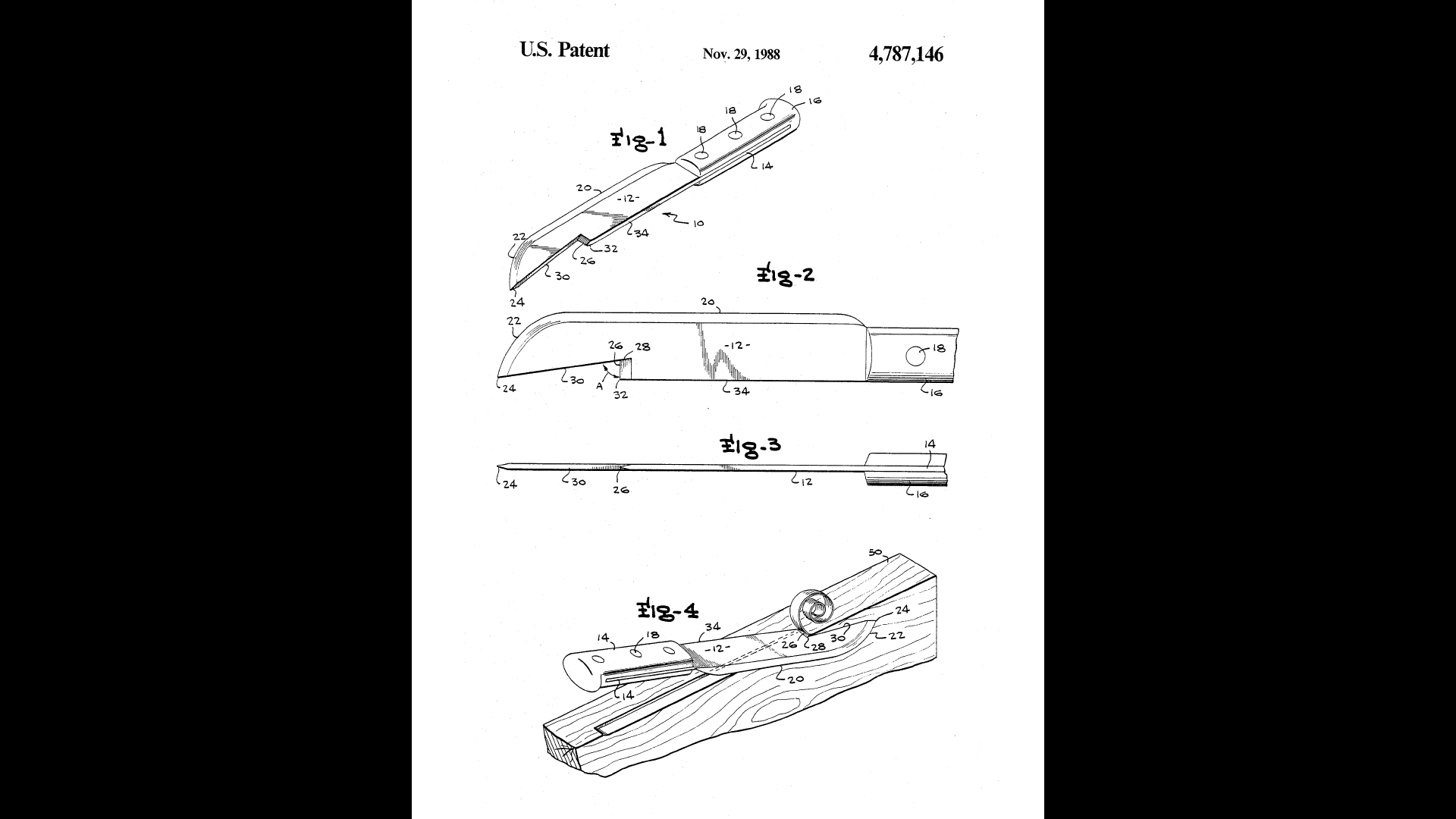 Tom Gaskins Patent No. 4,787,146