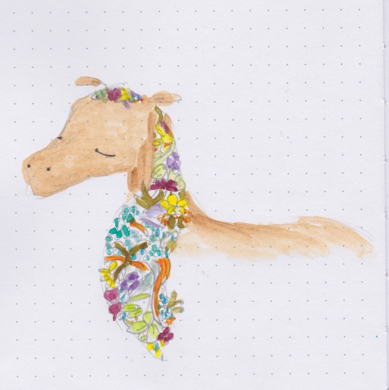 Watercolour horse