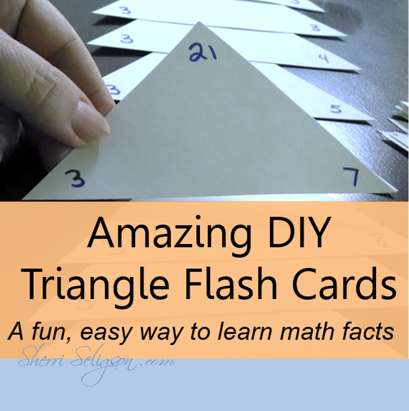 Amazing DIY Triangle Flash Cards A fun, easy way to learn math facts