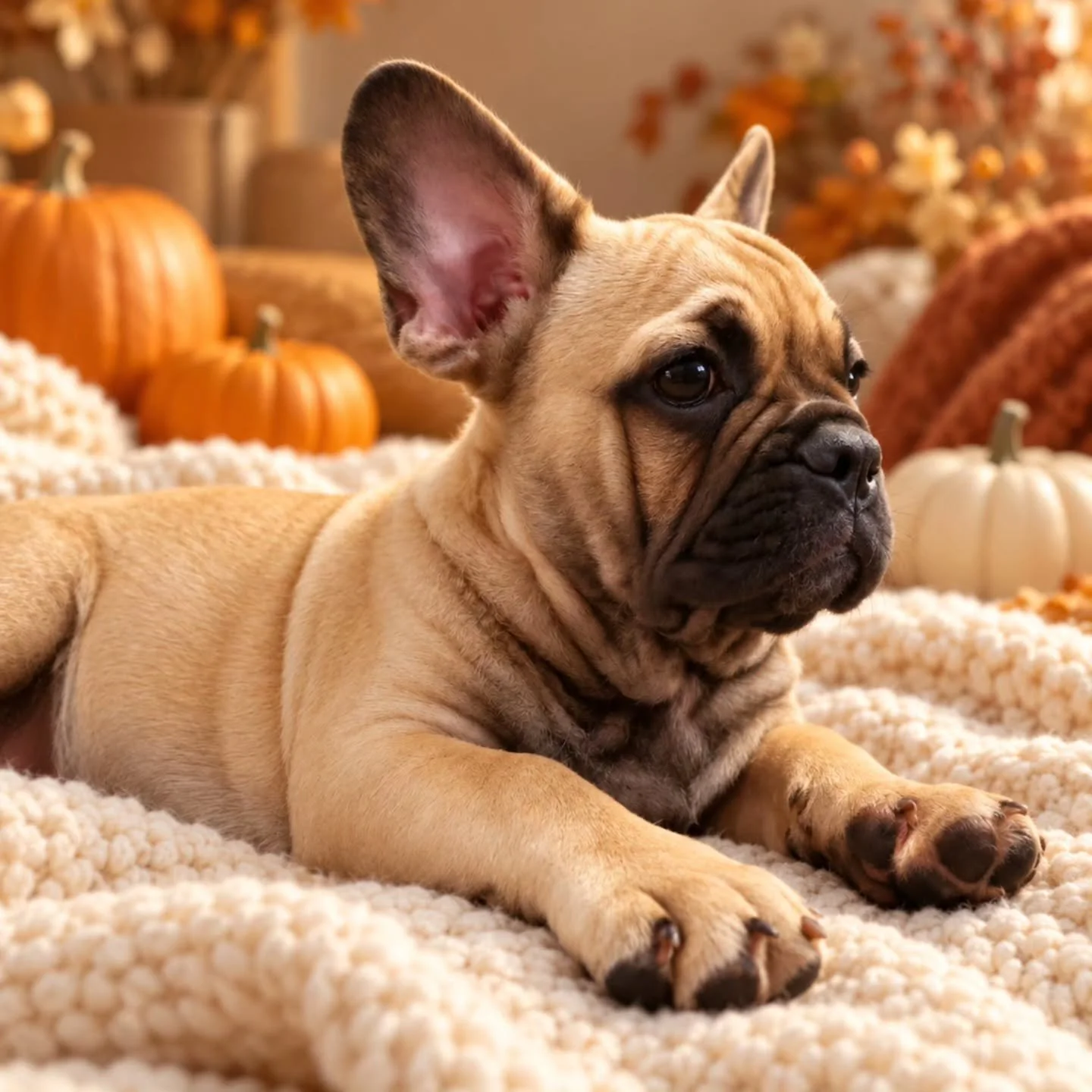 Your pumpkin patch called&hellip; they&rsquo;re missing their cutest little Pumpkin! 🎃🐾

Our sweet 4-month-old Pumpkin boy is bringing all the cozy fall vibes. Those big ears, little wrinkles, and soulful eyes get me every time! 🧡🍂

Something tel