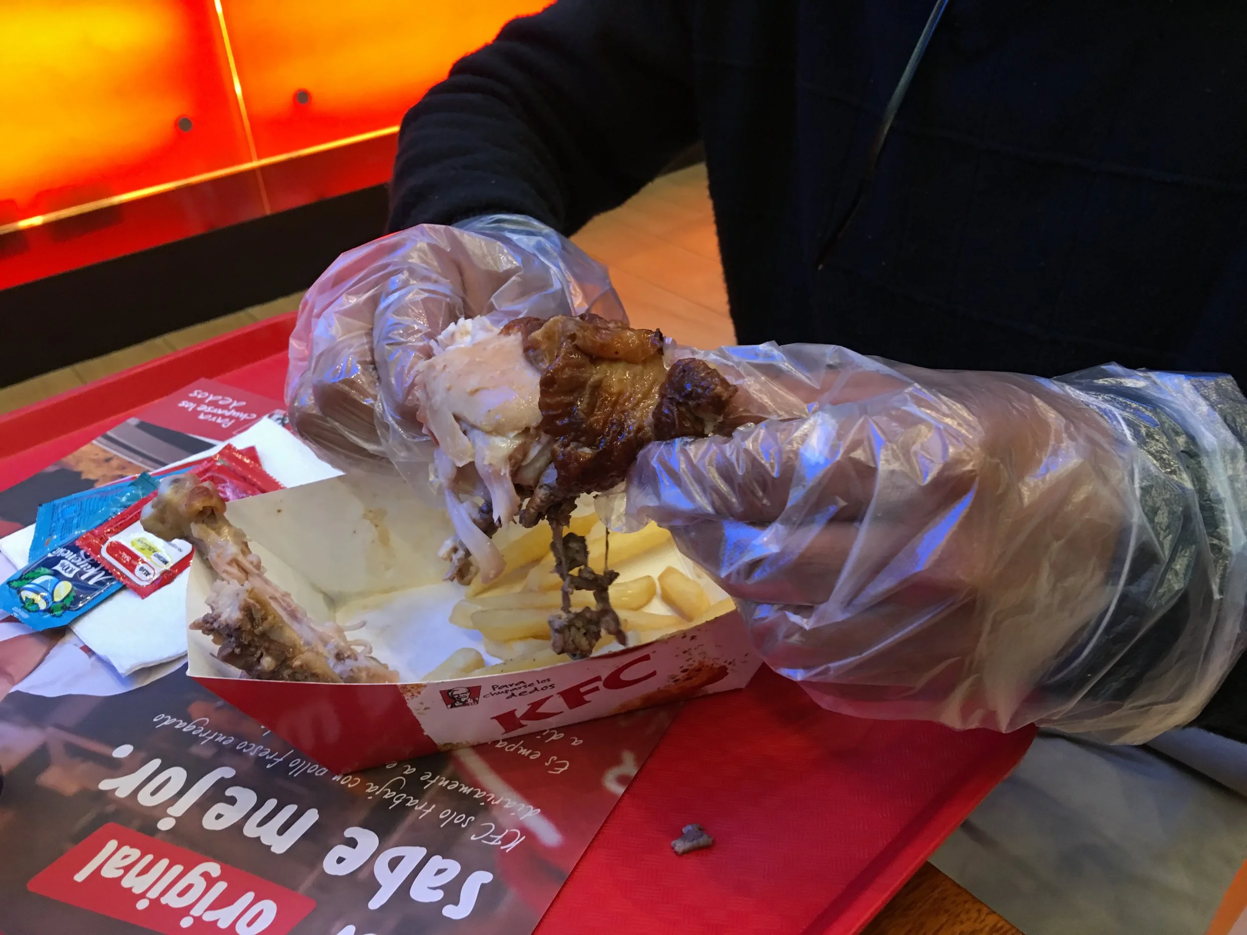 Where they give you gloves to eat!