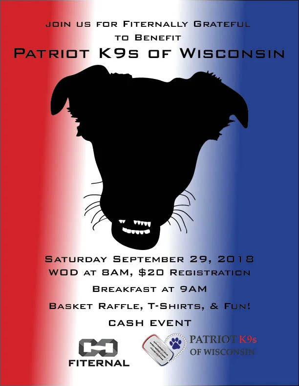 Patriot K9s of Wisconsin Benefit Poster