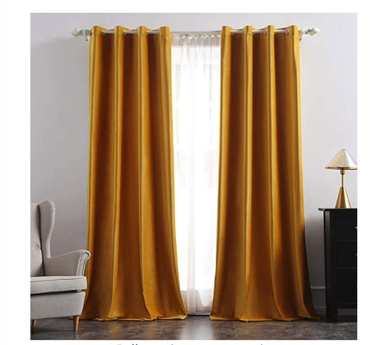 Mustard Velvet Curtains