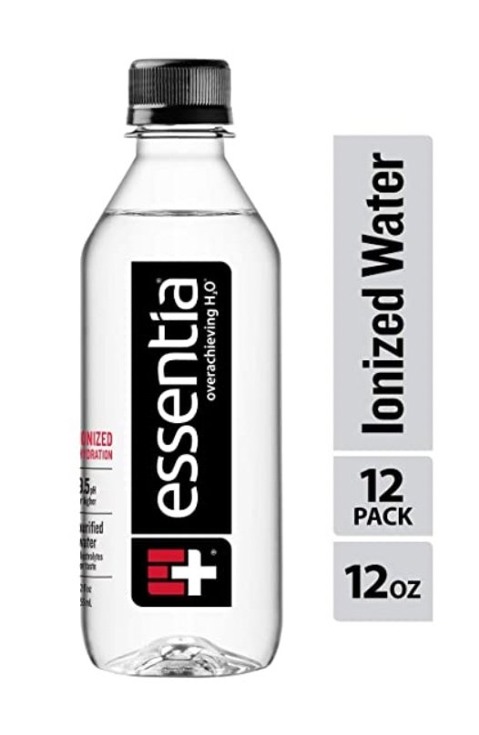 Essentia Water; 12, 12-oz Bottles; Ionized Alkaline Bottled Water; 99.9% Pure; 9.5 pH or Higher; Consistent Quality in Every BPA and Phthalate-Free Bottle