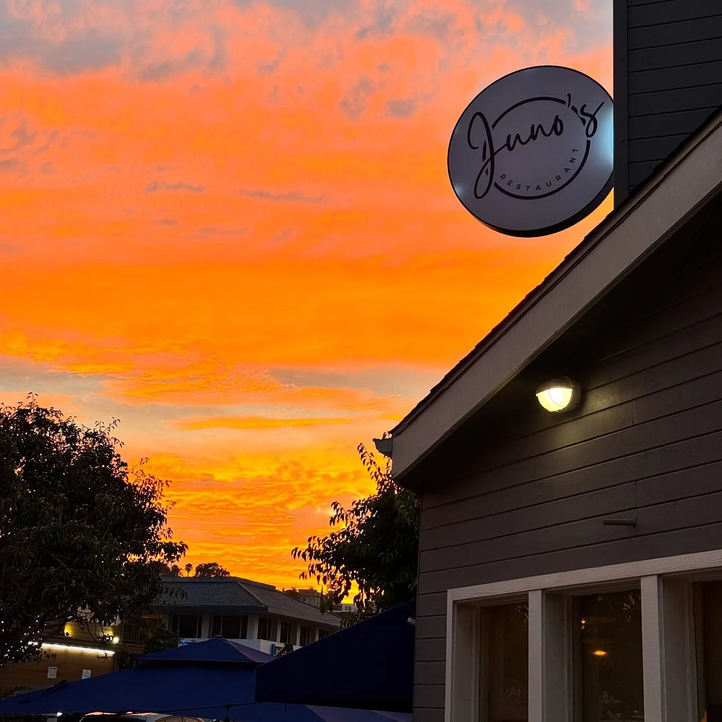 What better way to enjoy the San Diego sunsets than to sit at Juno&rsquo;s with a glass of wine✨🍷