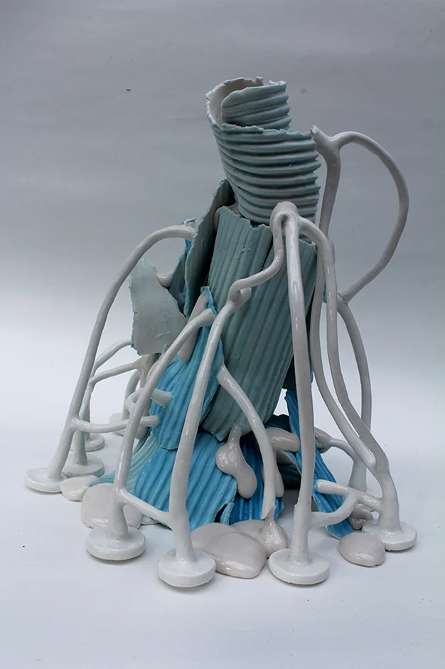  Untitled (Blue stack) 2017 Porcelain 350x370x380mm   