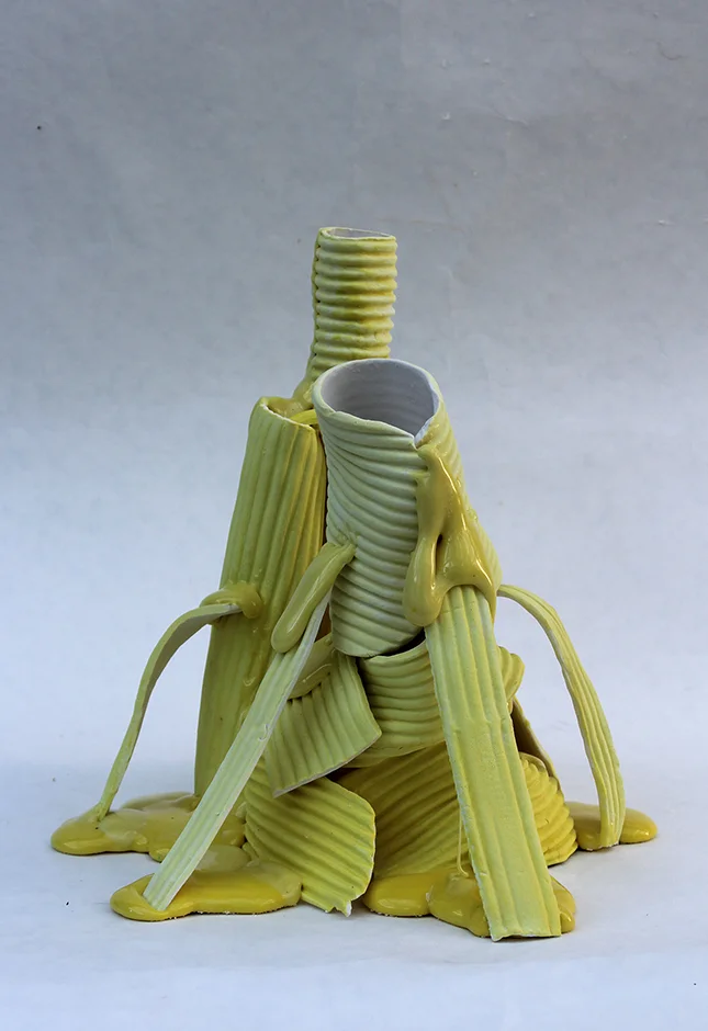  Untitled (yellow stack) 2017 Porcelain 350x350x380mm   