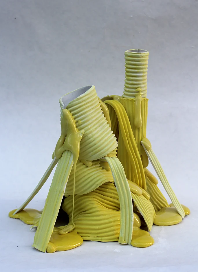  Untitled (yellow stack) 2017 Porcelain 350x350x380mm   