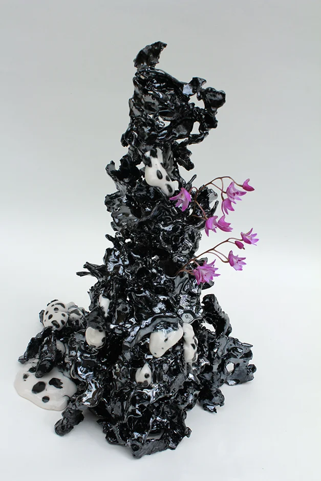  Black Flake 2017 Feldspar and metalic glaze   