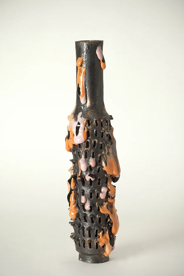  Coral and Black Melt 2016 Ceramic and glaze 510x150mm   