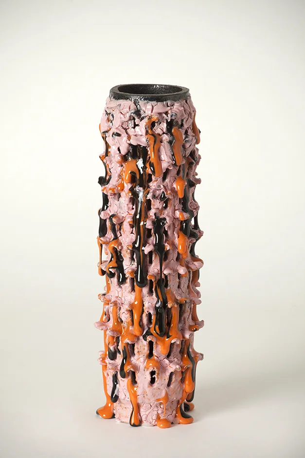  Pink Crawl 2016 Ceramic and glaze 410x150mm   