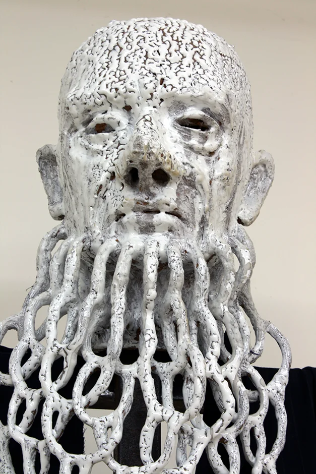 Lucky Man (with Rolex) 2015 Ceramic, steel frame, suiting cloth