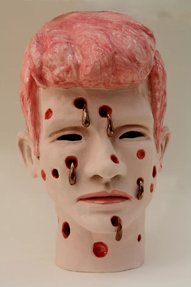Pink haired boy 2014 Ceramic