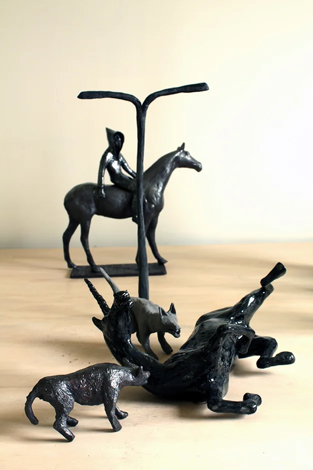 Dog Attack on Unicorn 2013 - 2014 Ceramic