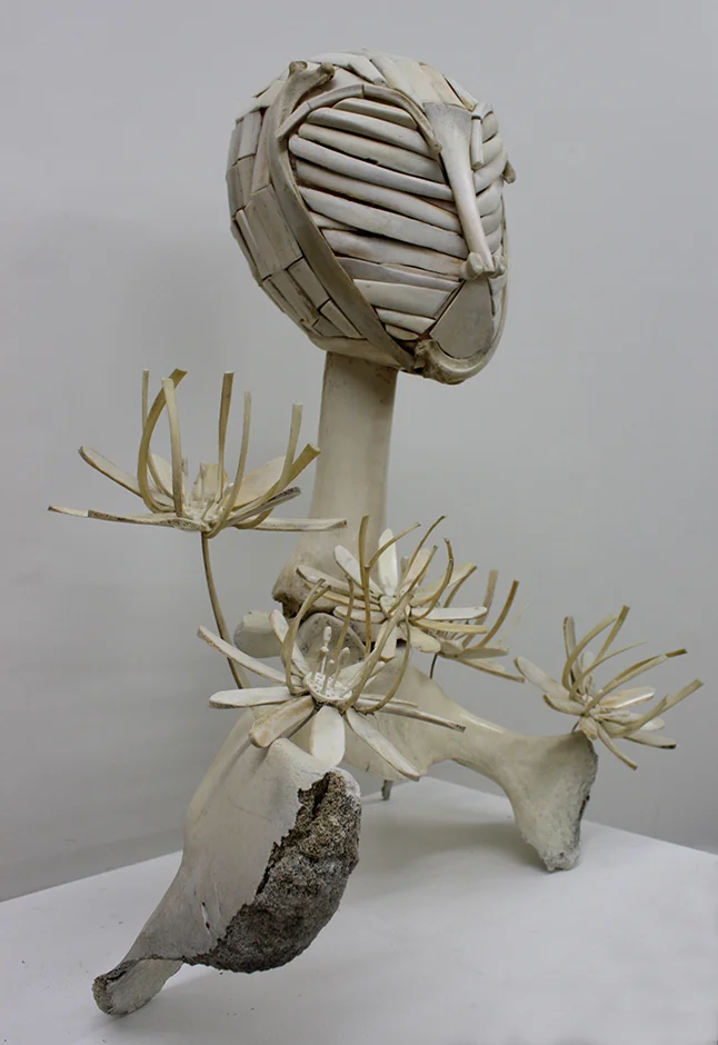  Woman of Bone of Gold and Bone 2012 Animal bone, gold(from wedding ring purchased on TradeMe)   