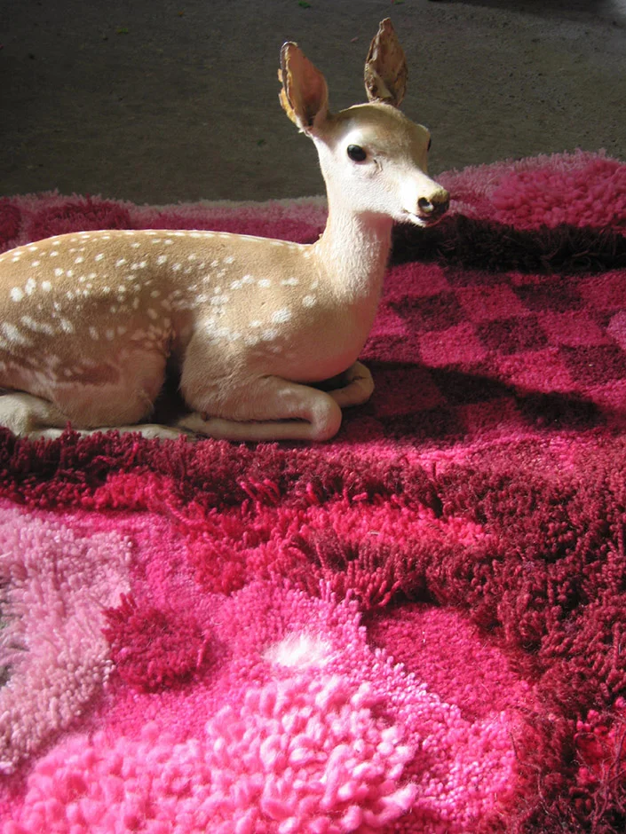 detail Love's Sanctuary (with chequered helipad) 2007 Carpet, wool