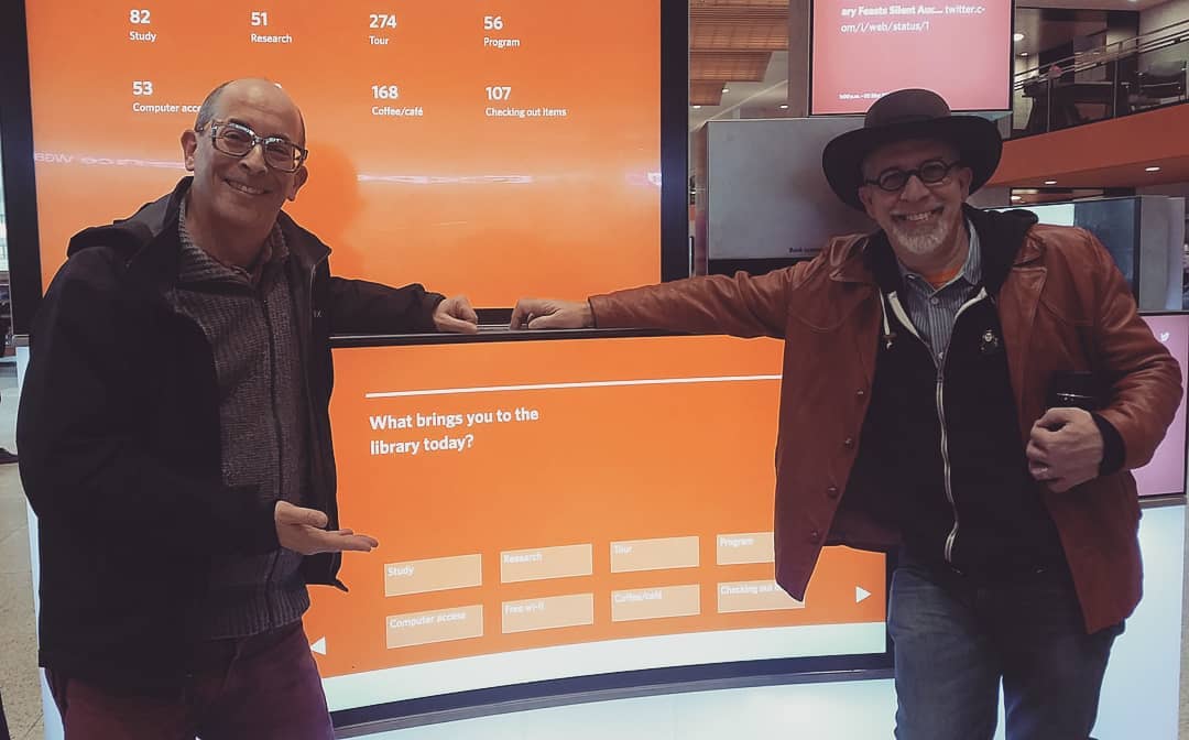 Adam Zand and Greg Peverill-Conti at the Boston Public Library