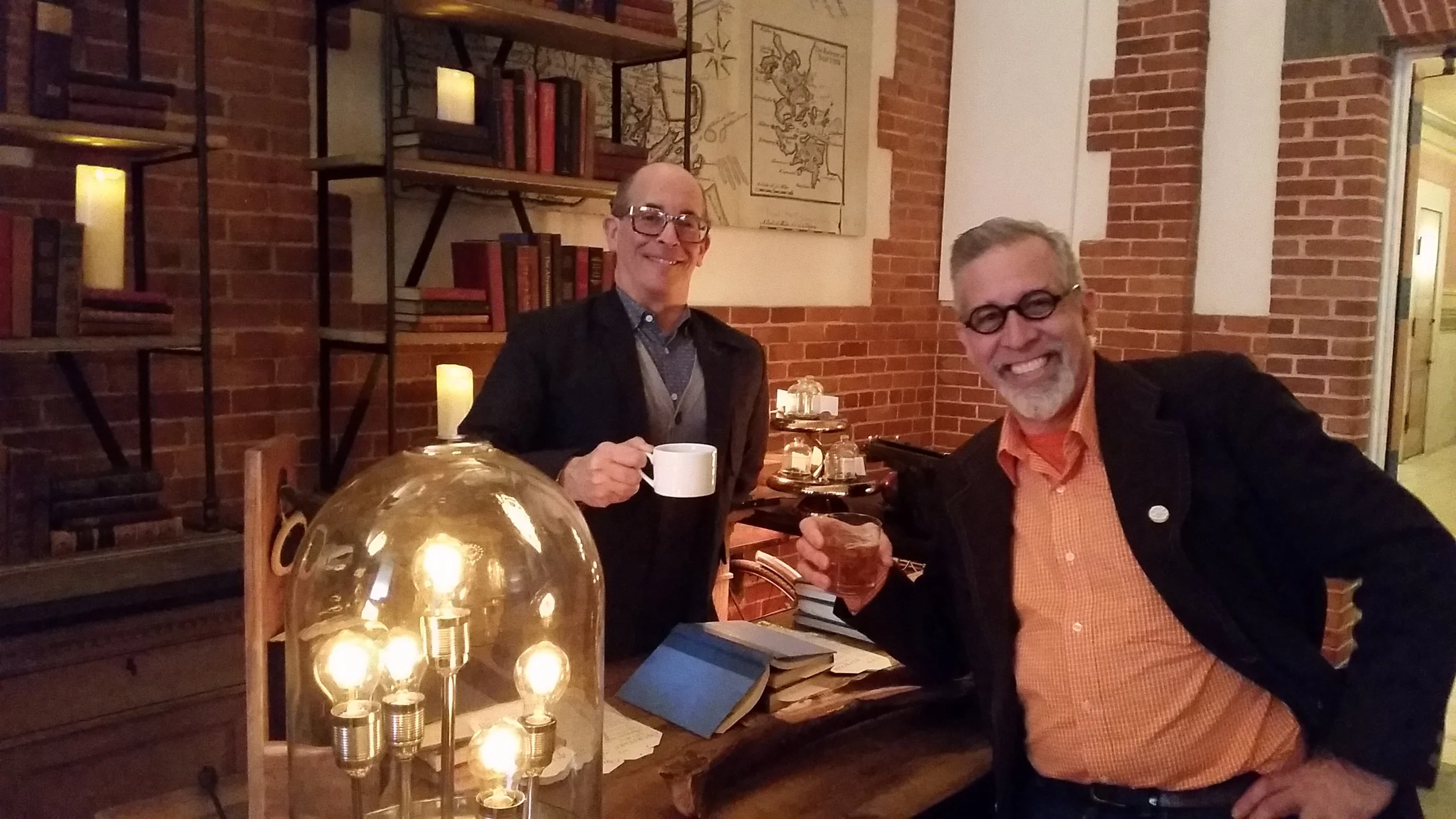 Enjoying Cocktails at the New Map Room Tea Lounge