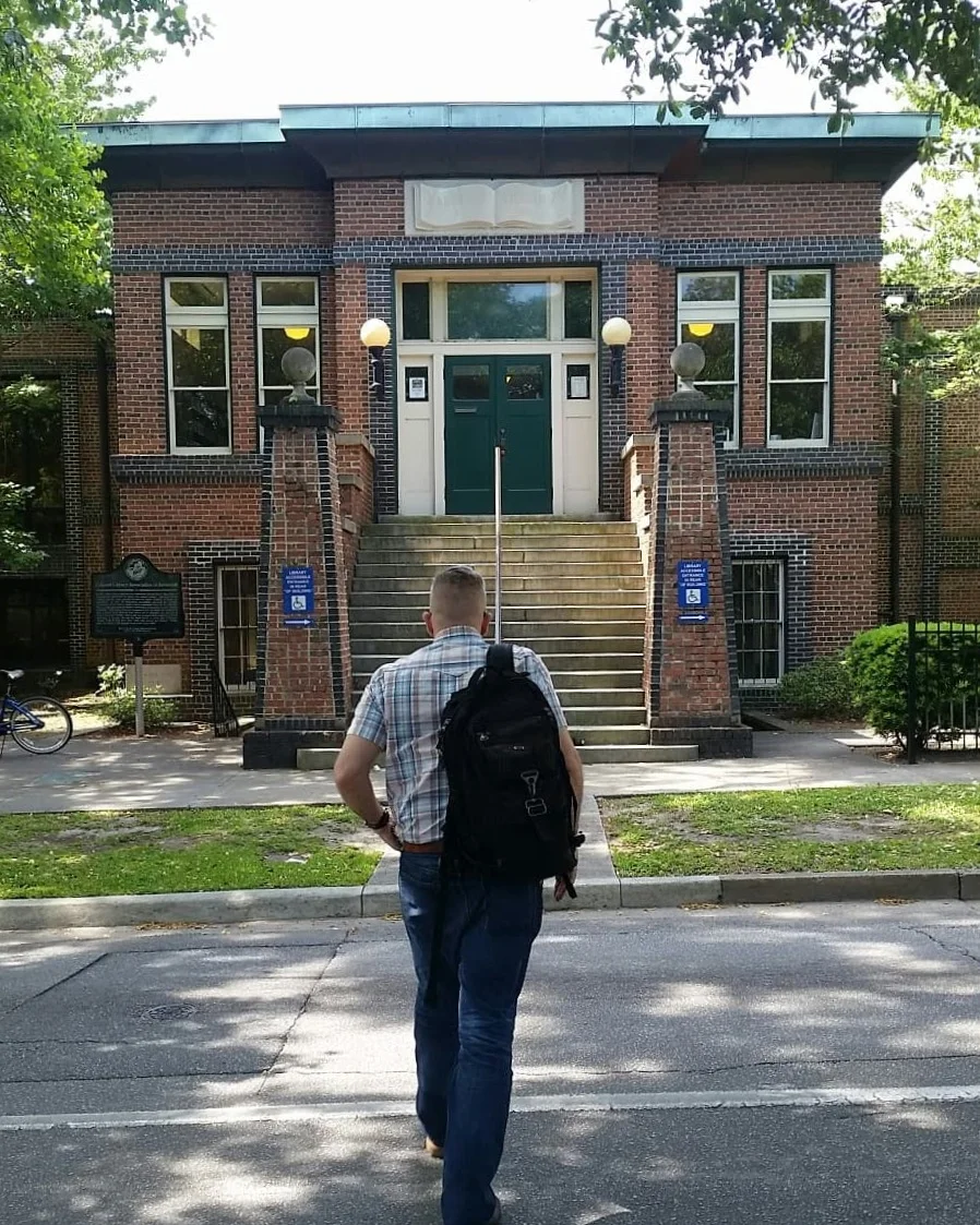 Heading into the Carnegie Library