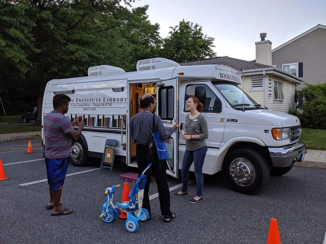 The Morse Institute Bookmobile in action!