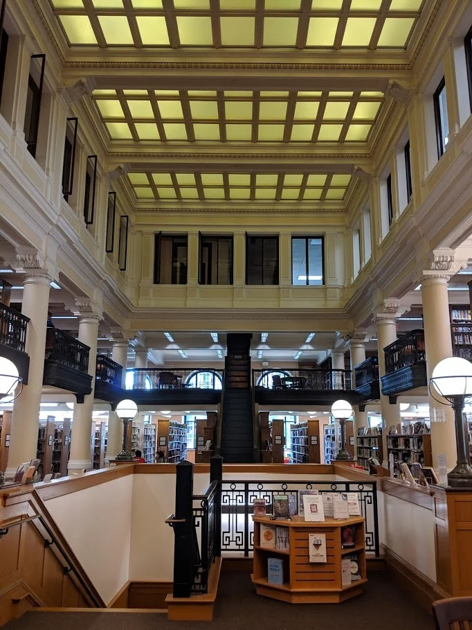 The interior of the Springfield Central Library.