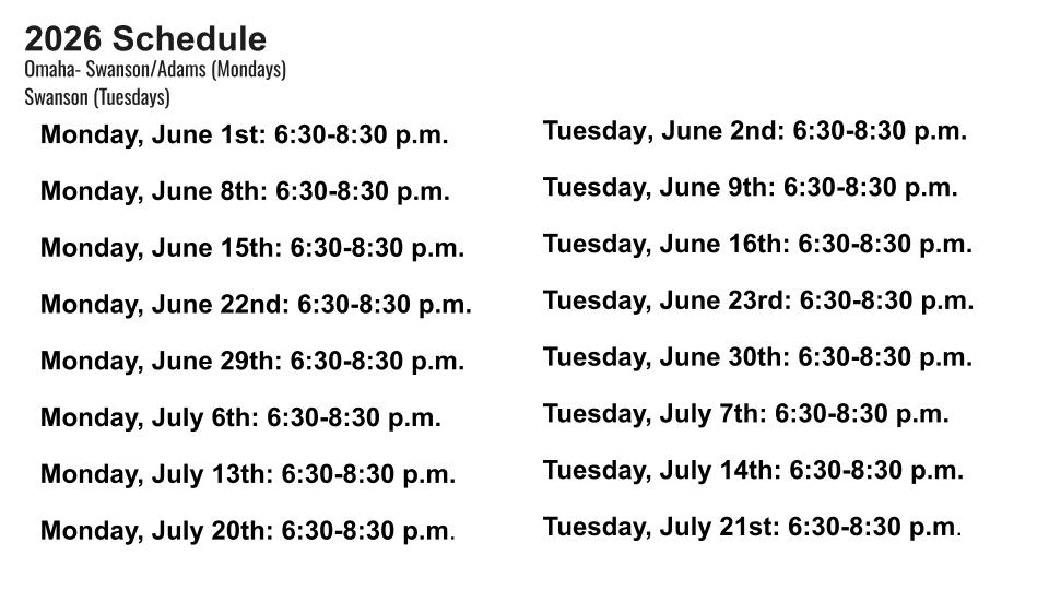 Omaha 2026 Schedule