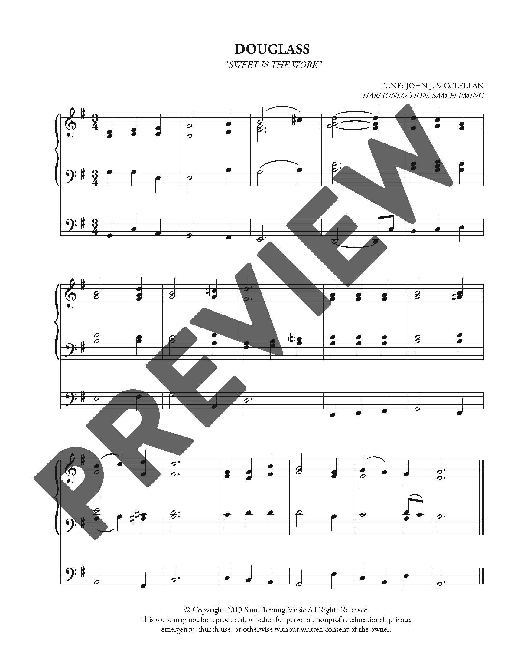 DOUGLASS (Sweet is the Work) Harmonization