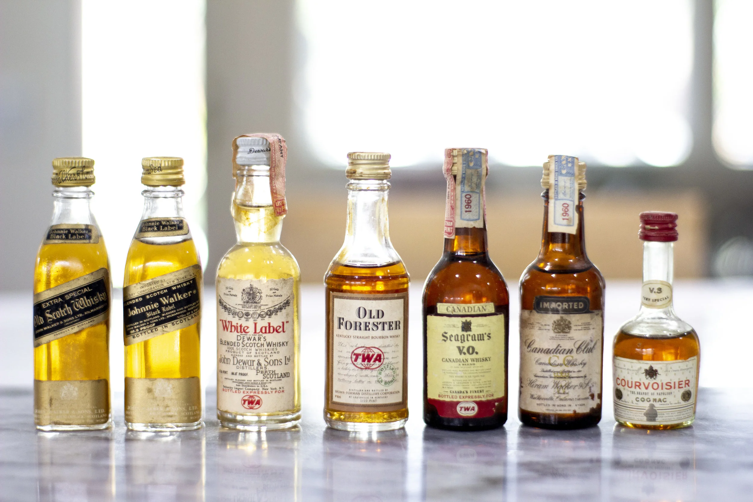 Vintage TWA Airline Mini Bottles