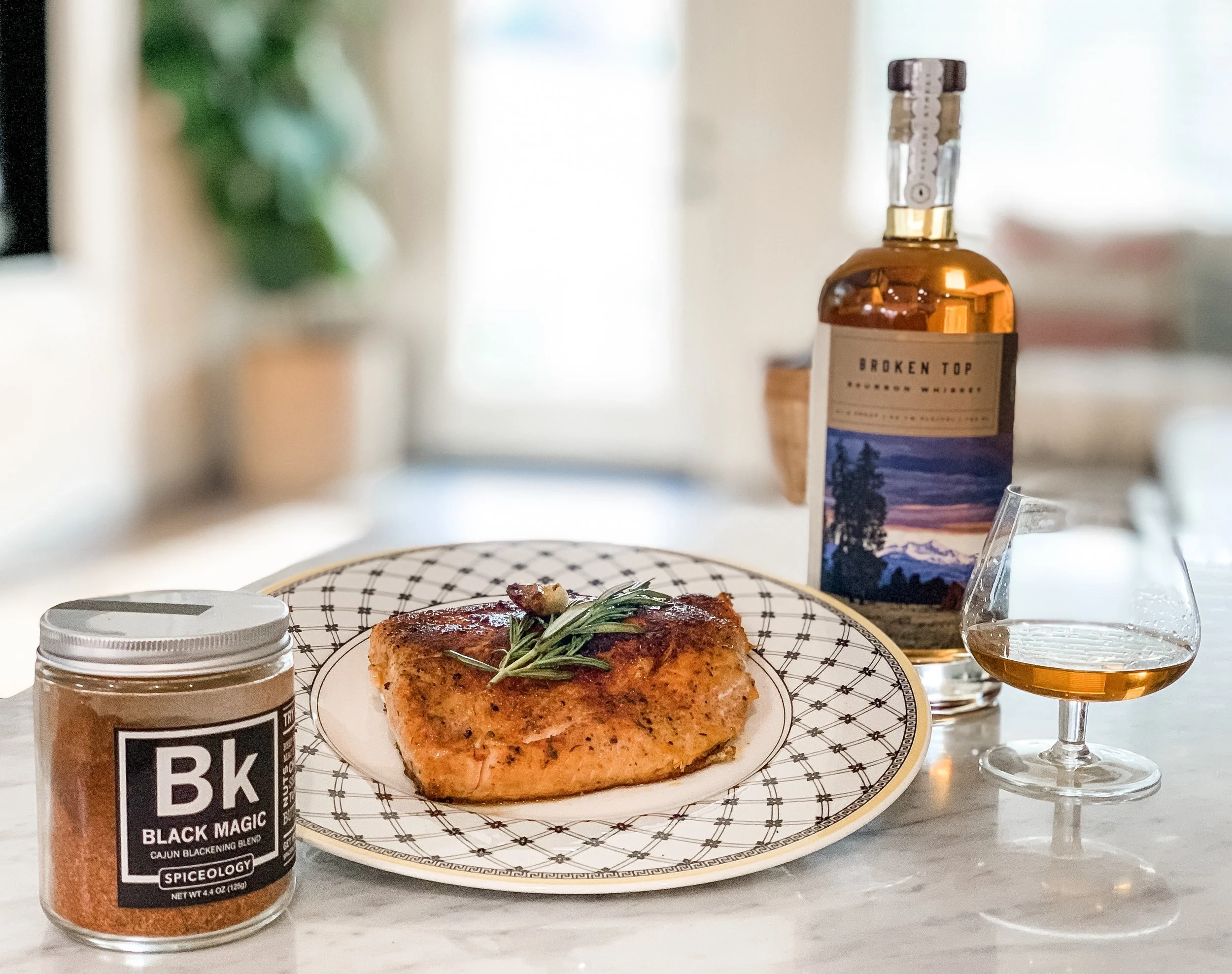 Cajun Blackened Salmon &amp; Bourbon